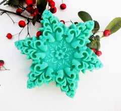 RKPM HOMES Snowflake Shape Candy Mold I 3D Fondant Star Silicone Chocolate Mould I for DIY Handmade Soap, Candle, Cakes French Dessert, Lollipop Ice Cube Jello Cookies, Cupcake, Decoration Tools