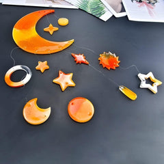 RKPM HOMES Wind Chime Resin Molds I Multi-Purpose Silicone UV Epoxy Mould with Hanging Hole I for DIY Homemade Art Crafts Pendant Earring Necklace Aromatherapy Plaster Keychain Home Decoration