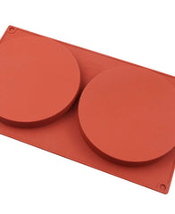 RKPM HOMES 2-Cavity Large Round Silicone Disc Cake Mold Non-Stick Baking Molds Cake, Candy, Soap (2 Cavity Silicone Disc Round Mold)