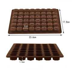 RKPM HOMES Silicone Chocolate Mold Candy Mold Jelly Ice Cube Tray Muffin Sugar Craft Fondant Mold Mould Cake Decorating Tools (48 Cavity Alpha Number Symbol Mold)