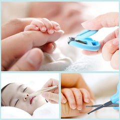 RKPM HOMES Baby Grooming Kit|Hair Brush & Manicure Set For Toddler Soft Bristles Brush|With Scissors/Nail Clipper|Healthcare Daily Hygiene Set|Kids Gift Travel Bath For Boy Girl-Set Of 5,Multicolor