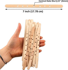 RKPM HOMES Wooden Candle Wick Holder Stick with 7 Hole I Centering Devices Wick Bars I Natural Environmentally Friendly I for Handmade Soy & Beeswax Candle Making Wedding Party Home Decor