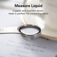 RKPM HOMES™ Measuring Spoon Set, Stainless Steel Measuring Spoons, Set of 6 Metal Measuring Spoon for Measuring Dry and Liquid Ingredients of Cooking Baking
