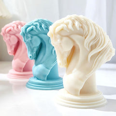 RKPM HOMES Horse Head Shape Candle Mold I 3D Fondant Silicone Animal Sculpture Statue Mould I for Handmade Ornament Aromatherapy Soap, Chocolate, Cake Décor, Clay Resin Casting, Art Craft Making