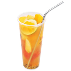 RKPM Stainless Steel Straws, Reusable Drinking Straws Eco-Friendly for 250-800 ML Tumblers Cups Mugs Cold Beverage with FDA Grade (2 Straight - 2 Bend with Cleaning Brush)