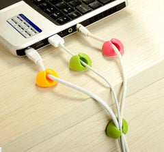 RKPM HOMES Cable Holder Clips Multipurpose Cable Organiser Clip with Double Tape -Multi Color Set of 12 Clips