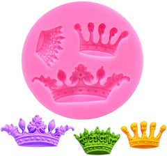 RKPM HOMES Crown Shape Chocolate Mould I Mini Queen 3D DIY Fondant Silicone Candy Mold I for Handmade DIY Soap Cakes French Dessert, Pastry, Muffin Cookies, Cupcake, Decoration Tools - 3 Cavity