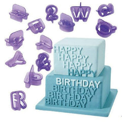 RKPM HOMES 40 PCS Small Alphabet Cookie Cutters Cake Number Symbol Cutter and 14 PCS Fondant Tools for Baking Decorating Tools (54 Pcs Set)