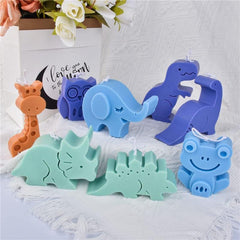RKPM HOMES Mini Animal Shape Candle Mold I 3D Car Freshie Silicone Sculpture Mould I for DIY Handmade Aromatherapy Gypsum Soap Cake Décor Aroma Beads Car Freshie Resin Art Craft Making (Triceratops)
