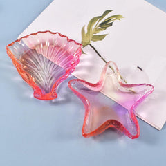 RKPM HOMES Starfish Box Resin Mold I 3D Sea Shell Silicone Silica Gel Epoxy Casting Craft Mould Tray I for DIY Homemade Ornament Jewelry Storage Trinket Container Candle Flower Pot Holder Home Décor