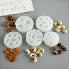 RKPM HOMES Dryfruit Chocolate Fondant Mold I 3D Nut Shape Silicone Candy Mould I for DIY Handmade Cake Décor Aroma Beads Polymer Clay Cookies Dessert Gummy Muffin Soap Resin Candle Art Crafts (Walnut)