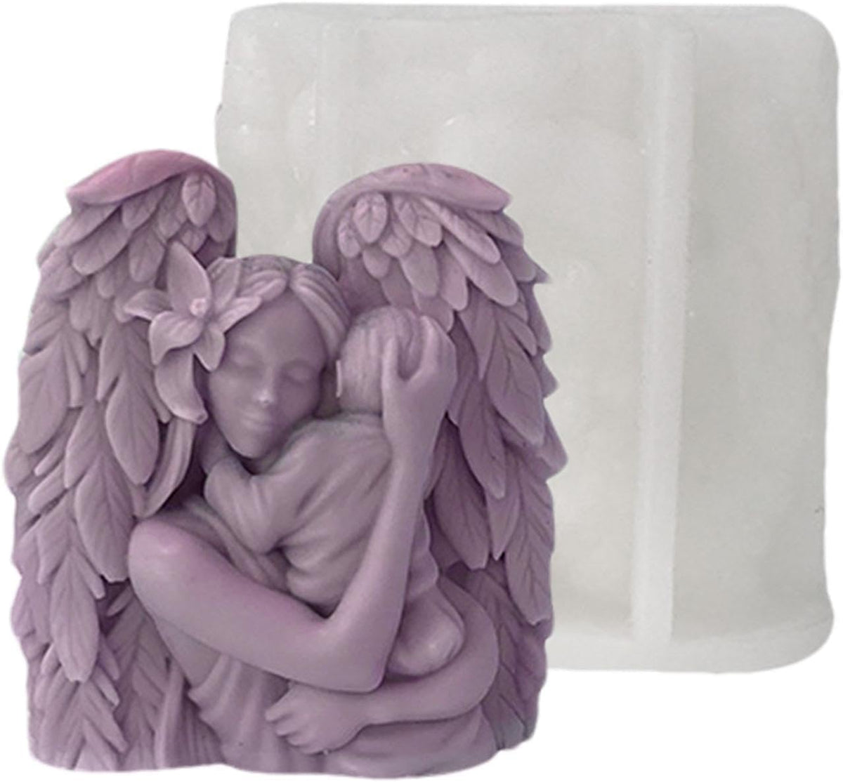 RKPM HOMES Baby Angel Candle Mold I 3D Fondant Angel Hugging Baby Shape Silicone Epoxy Mould I for DIY Handmade Ornament Chocolate, Cake Décor, Aromatherapy, Soap, Resin Art Crafts Home Office Décor