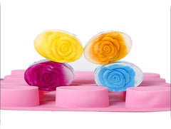 RKPM HOMES 16 Oval Silicone Mold Soap Molds for Handmade Soap Jelly Pudding Chocolate Cake Baking Tools Biscuit Cookie Molds Pack of 1 Mold Size 29.3 x 17 x 1.7 cm