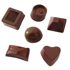 RKPM HOMES 6 Different Shape Chocolate Mould | Silicone Candy Mold | Baking Tools for Cake Chocolate Candy Ice Jelly | Cake Baking Moulds | Bakeware Molds | Brown – 30 Cavity