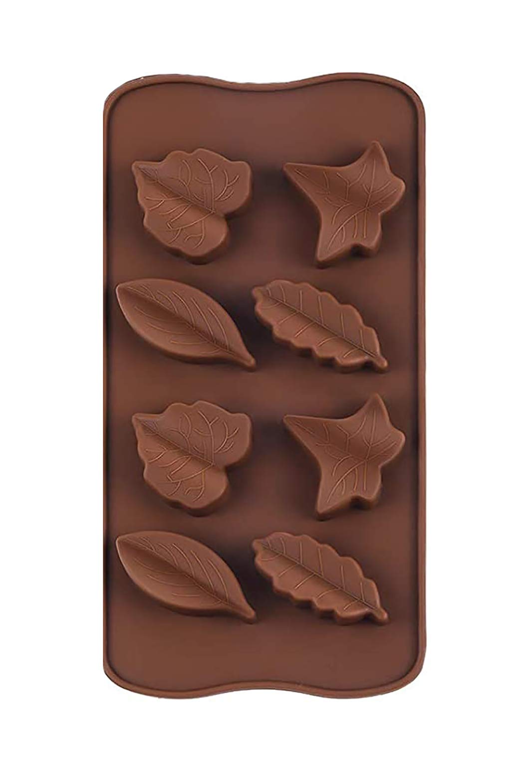 RKPM HOMES Silicone Chocolate Mold Candy Mold Jelly Ice Cube Tray Muffin Sugar Craft Fondant Mold Mould Cake Decorating Tools (8 Leaf Chocolate Mold)