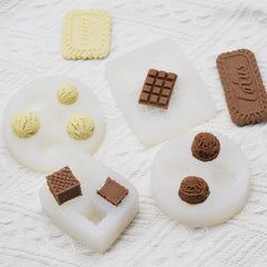 RKPM HOMES Cookie Fondant Mold I 3D Silicone Donut Mould I for DIY Handmade Sugarcraft Cake Decoration, Polymer Clay, Candy, Cupcake, Jelly, Muffin, Soap Resin Wax Making (Butterscotch 4Cavity)