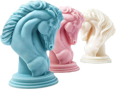 RKPM HOMES Horse Head Shape Candle Mold I 3D Fondant Silicone Animal Sculpture Statue Mould I for Handmade Ornament Aromatherapy Soap, Chocolate, Cake Décor, Clay Resin Casting, Art Craft Making