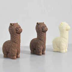 RKPM HOMES Animal Candle Mold I 3D Fondant Alpaca Shape Silicone Scented Sculpture Mould I for Handmade Ornament Aromatherapy Cake Décor Soap Soy Wax Resin Arts Craft Making Home Desktop Decoration (Large)