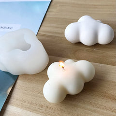 RKPM HOMES Cloud Shape Candle Mold I 3D Fondant Silicone Scented Wax Mould I Succulent Molds | Handmade Candles Making | for Mousse Dessert Soap Cake DIY Decorating