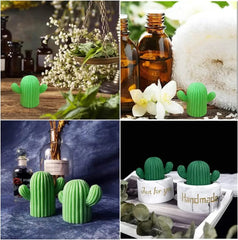 RKPM HOMES Candle Molds with 50 Candle Wicks I Cactus Shape Fondant Silicone Wax Mould I Succulent Mold I Clay Craft Mould for DIY, Handmade Soap, Bar Wax Casting, Cake Decorating (Large)