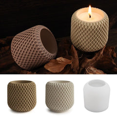 RKPM HOMES Candles Holders Resin Mold I Irregular Mesh Pattern Casting Plant Silicone Epoxy Candlestick Mould I Succulent Concrete Molds for DIY Jewelry Trinket Storage Flowers Plants Pot Decoration (1 Mold)