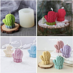 RKPM HOMES Candle Mold I 3D Fondant Silicone Scented Wax Mould I Special for Christmas Succulent Molds for DIY Handmade Aromatherapy Ornament Soap Cake Décor, Resin Art Craft (Gloves)