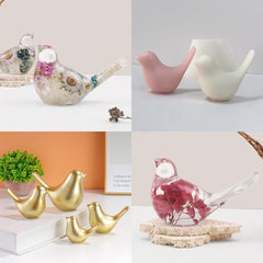 RKPM HOMES Cute Bird Resin Mold I 3D Sparrow Shape Concrete Silicone Epoxy Casting Mould I Unique Molds for DIY Plaster Art Crafts Pendant Keychain Charm Bookmark Making Home Office Wall Desktop Décor (Large)