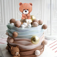 RKPM HOMES Bear Shape Chocolate Mold I 3D Fondant Sit Teddy Bears Silicone Epoxy Cupcake Mold I for DIY Handmade Cake Décor Candy Ice Cube Polymer Clay Gummy Muffin Soap Resin Candle Making