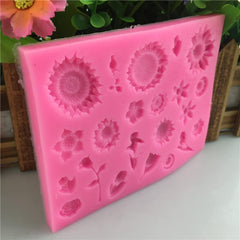 RKPM HOMES Chocolate Fondant Mold I 3D Mini Flower Different Shape Silicone Cupcake Mould I for DIY Handmade Sugarcraft Cake Décor Polymer Clay Candy Cookies Muffin Soap Resin Wax Candle Making