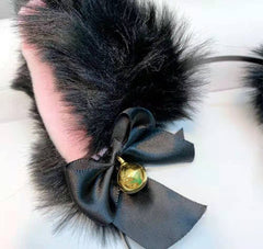 RKPM HOMES Hair Band | Handmade Fox Wolf Furry Cat Ears Headwear | Hair Hoop Clips | Halloween Cosplay Costume Party Headpiece | Hair Accessories for Women Girls Adult Kids (White)