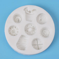 RKPM HOMES Doughnuts Cola Modeling Cake Mold I 3D Fondant Silicone Chocolate Mould I for DIY Sugarcraft Cupcake Topper, Polymer Clay, Candy, Cookies, Muffin, Soap Wax Making Crafting - 8 Cavity
