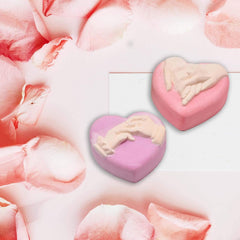 RKPM HOMES Heart Shape Chocolate Fondant Mould I 3D Hand in Hand Together Rings Love Symbol Silicone Candy Mold I for DIY Handmade Jelly Cakes Dessert Pastry Muffin Cupcake Candle Decoration Tools