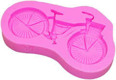 Bycycle Silicone Fondant Mold Chocolate Candy Gumpaste Sugarcraft Cake Decorating Tools Paper Clay Mold (Bicycle Bike with Out Basket)