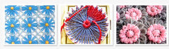RKPM HOMES Loom Yarn Flower Corsage Craft Maker Weaver Kit Tools - Random Color (1 Set), Multi-Coloured