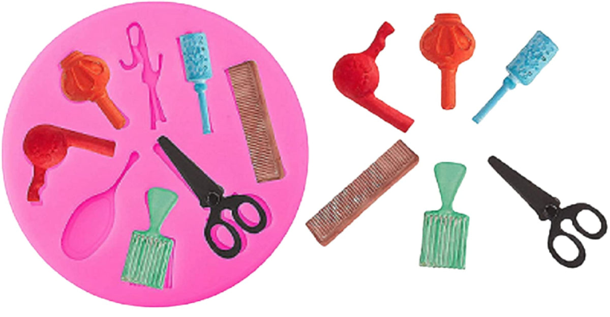 RKPM HOMES Makeup Shape Cake Mould | Fondant Silicone Mold | 3D Clay DIY Mold Cake Decor Tools | Baking Tools for Chocolate Pinna Jelly Baking Soap | for Cake Decorating - Pink