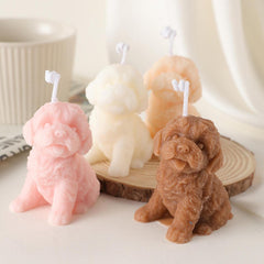RKPM HOMES Sitting Dog Shape Candle Mold I 3D Fondant Cute Puppy Silicone Sculpture Casting Mould I for DIY Handmade Ornament Chocolate, Cake Décor, Aromatherapy, Plaster, Soap, Resin Art Craft Making