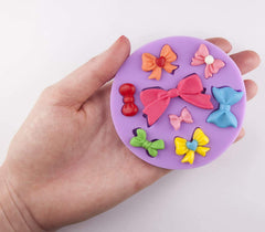 RKPM HOMES Makeup Design Fondant Cake Molds 3D Silicone Soap Chocolate Candy Decorative Baking Bakeware Mould. (Bow Shape)