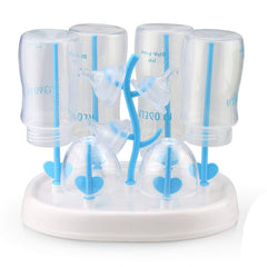 RKPM HOMES Baby Bottles Drying Rack, Holder Dryer for Infant Baby Bottles, Sippy Cups, Pacifier, Cleaning Brush (White)