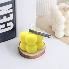 RKPM HOMES Small Rubik Cube Shape Candle Mold | 3D Fondant Silicone Wax Mould | Succulent Molds | Handmade DIY Candles Making | for Mousse Dessert Soap Cake Decoration Tools | 2 Cavity – 1 Mold