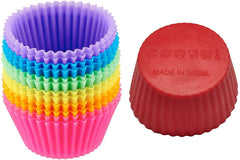 RKPM HOMES Paper Cake Cup Liners | Silicone Baking Cups | Muffin Cupcake Cases | Microwave or Oven Tray Safe | for Handmade Soap, Biscuit, Chocolate, Muffins, Jelly (Round Shape, 12 Pcs)