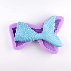 RKPM HOMES Silicone Mermaid Tail Fondant Soap Molds Seashell Sea Shell Starfish Chocolate Candy Sugarcraft Cake Decorating Polymer Clay Mold Tools. (Fish Tail)