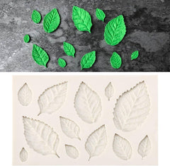 RKPM HOMES Leaf Cupcake Fondant Mold I 3D Holly & Maple Leaves Flower Silicone Chocolate Mould I for DIY Handmade Cake Decor Polymer, Candy, Cookies, Muffin, Soap Resin Wax Making (Leaf Leaves)