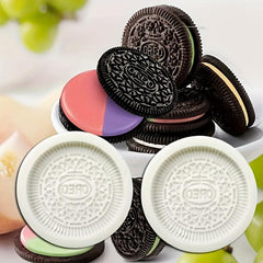 RKPM HOMES Cookie Fondant Mold I 3D Silicone Donut Mould I for DIY Handmade Sugarcraft Cake Decoration, Polymer Clay, Candy, Cupcake Toppers, Jelly, Muffin, Soap Resin Wax Making (Oreo 2 Layer)