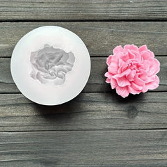 RKPM HOMES Carnation Flower Chocolate Mold I 3D Fondant Round Rose Flowers Silicone Scented Cupcake Mould I for DIY Handmade Cake Décor Candy Donut Polymer Clay Soap Resin Candle Art Crafts (A)