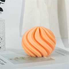 RKPM HOMES Swirl Ball Candle Mold I 3D Geometric Sphere Spiral Round Silicone Epoxy Mould I for DIY Handmade Ornament, Cake Décor, Aromatherapy, Soap, Resin Art Craft Making, Home Party Decoration