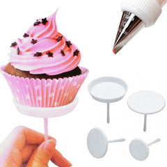 RKPM Cake Flower Nail, Grocery House 4PCS Cupcake Icing Cream Decorating Nail Tool Cake Flower Needles, Flower Lifters