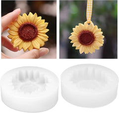 RKPM HOMES Keychain Mold I Sunflower Shape with Hole Silicone Epoxy Mould I for Handmade DIY Pendant Necklace Jewelry, Resin Casting, Chocolate, Cake Décor Art Craft Making (Without Hole)