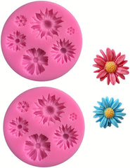RKPM HOMES Flower Shape Chocolate Mould | Sunflower 3D DIY Fondant Silicone Candy Mold | Baking Tools for Cake Chocolate Candy Ice Jelly Soap | Cake Baking Moulds | Bakeware Molds | 6 Cavity – 1 Pcs