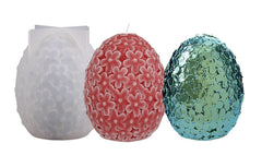 RKPM HOMES Flower Egg Candle Molds I 3D Floral Ball Silicone Epoxy Casting Mould I for DIY Handmade Ornament, Cake Décor, Aromatherapy, Soap, Resin Art Craft Making, Home Office Decoration (Large)