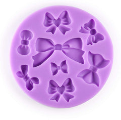 RKPM HOMES Makeup Design Fondant Cake Molds 3D Silicone Soap Chocolate Candy Decorative Baking Bakeware Mould. (Bow Shape)